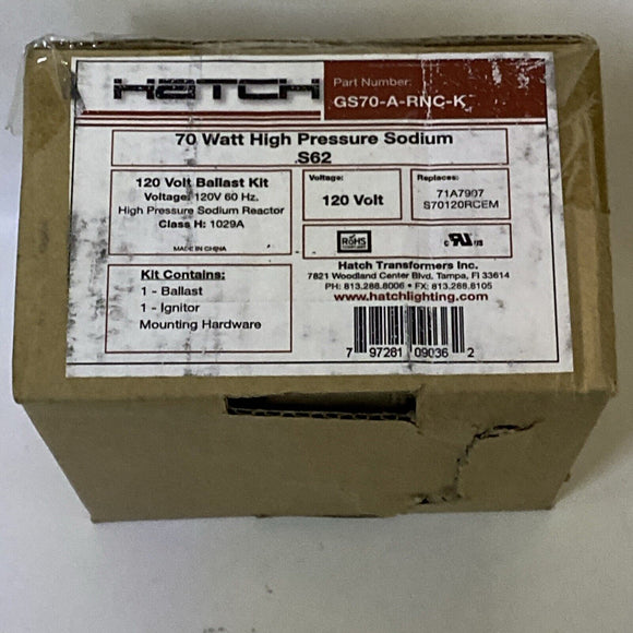 Hatch GS70-A-RNC-K HPS 70W 120V Ballast Kit - Ignitor + Cap Sealed