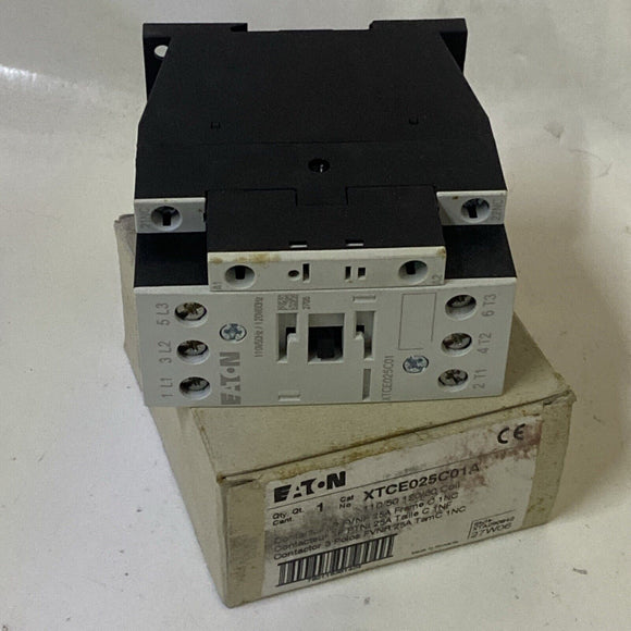 Eaton XTCE025C01A 110/120Vac Non-Reversing IEC Magnetic Contactor 3P 25A