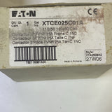 Eaton XTCE025C01A 110/120Vac Non-Reversing IEC Magnetic Contactor 3P 25A