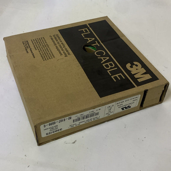 3M  3302/25 Flat Ribbon Cable Multiple 25 Conductors 100' NEMA Color Coded 0.05