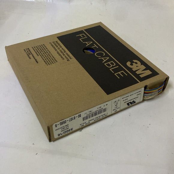 3M  3302/16 Flat Ribbon Cable Multiple 16 Conductors 100' NEMA Color Coded 0.05