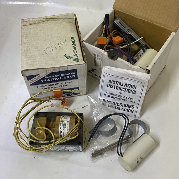 PHILIPS ADVANCE Core Coil Ballast Kit 1-50w S68 HP Sodium 120/277v 60hz Lot of 2