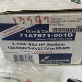 PHILIPS ADVANCE Core Coil Ballast Kit 1-70w S62 HP Sodium 120/277v 60hz HX-HPF
