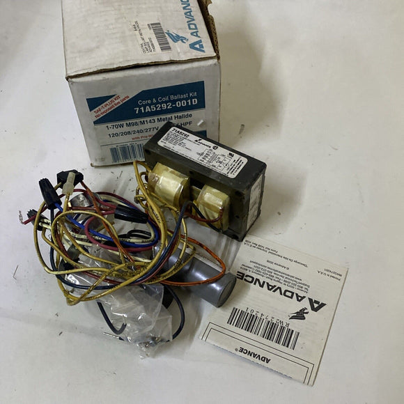 PHILIPS ADVANCE Core Coil Ballast Kit 1-70w M98/M143 HP Sodium 120/277v 60hz