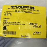 TURCK RK 4T-20 Euro Fast Single Ended Cordset U2162 250V 4A