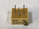 *Lot Of 5* CLAROSTAT 364P 10K 3/8" Square Multi Turn 10K Ohm Cermet Trimming POT