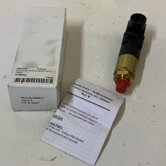 Gems Sensors PS75-60-4MNZ-C-HN-N-R Pressure Solenoid Switch