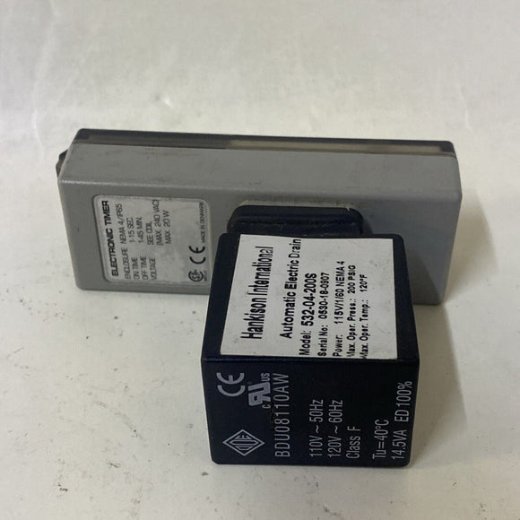 Hankinson 532-04-200S Auto Electric Drain Timer 120V Granzow Valve BDU08110AW