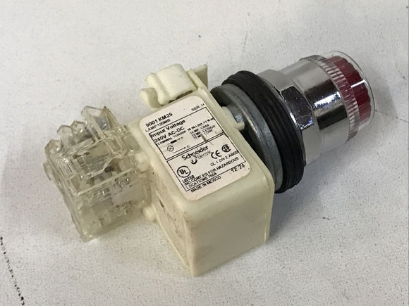 Schneider Square D 9001KM25R Ser. H 240VAC Red Push Button W/ KA1 Ser. K