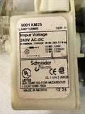 Schneider Square D 9001KM25R Ser. H 240VAC Red Push Button W/ KA1 Ser. K