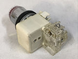Schneider Square D 9001KM25R Ser. H 240VAC Red Push Button W/ KA1 Ser. K