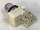 Schneider Square D 9001KM25R Ser. H 240VAC Red Push Button W/ KA1 Ser. K