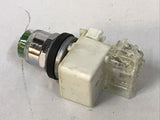 Schneider Square D 9001KM25G Ser. H 240VAC Green Push Button W/ KA1 Ser. K