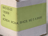 *Lot Of 100* Hodell-Natco MASC00250008CP Socket Cap Screw M2.5X8mm 2 Boxes Of 50