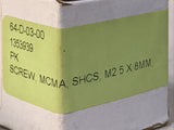 *Lot Of 100* Hodell-Natco MASC00250008CP Socket Cap Screw M2.5X8mm 2 Boxes Of 50