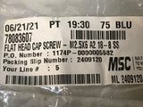 *Lot Of 99* MSC Socket Flat Head Cap Screw M2 - .40 X 6mm