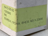 *Lot Of 200* MSC MASC0030020CP Socket Cap Screw M3 X 20mm 2 Boxes Of 100