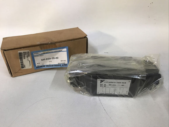 Daikin MP-03A-20-40 Pilot Operated Check Valve