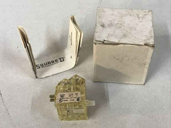 Square D 9001 KA-1 Ser. H  Contact Block 1NO-1NC