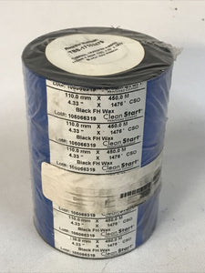 Clean Start Black FH Wax/Resin 4.33” X 1476’ Thermal Transfer Ribbon