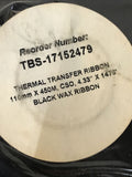 Clean Start Black FH Wax/Resin 4.33” X 1476’ Thermal Transfer Ribbon