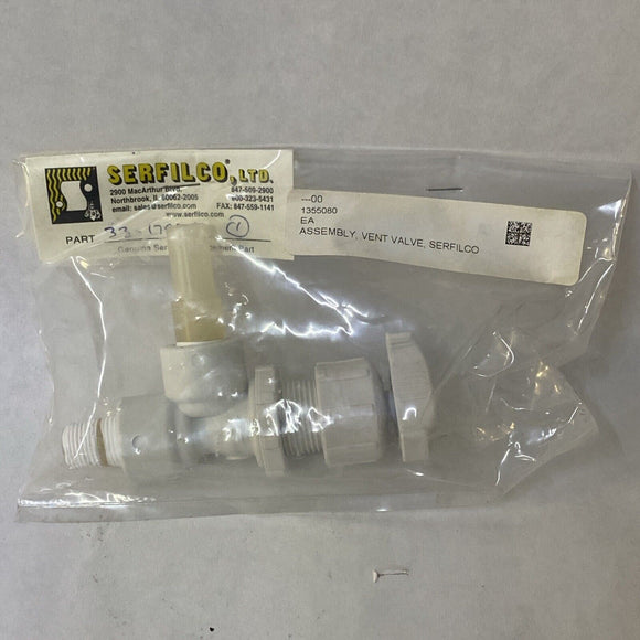 Serfilco 33-1798-1 Valve Stem Vent 3/8 NPT W/ 1/2 Hose Adapter