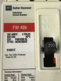 Cutler hammer FWF4200 0L Series C FW 40k 200 Amp 4-Pole Circuit Breaker 690 VAC