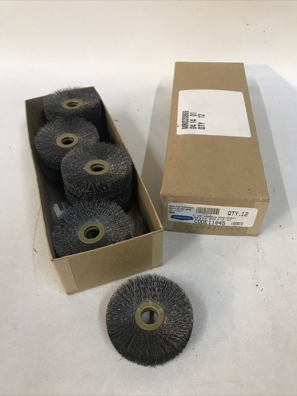 ( Box Of 12 ) Osborn 11045 2-1/2” Crimped Wire Wheel .006 X 1/4” Wide X 1/2” AH