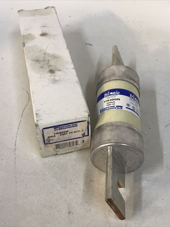 Gould/Shawmut TR300R Tri-Onic Dual Element Time Delay Fuse 300 Amp 250 Volt AC