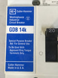 Cutler-Hammer GDB3020D, Industrial Circuit Breaker 480VAC, 125/250VDC 20A 3-Pole