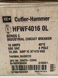 Cutler-Hammer HFWF4016 0L Ser. C 4 Pole Circuit Breaker 16 A 690 VAC 6629C59G34