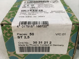 *BOX OF 50* Phoenix Contact ST 2,5 D-32825 600V 20A Type ST 2.5 mm 3031212