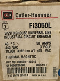 Cutler Hammer FI3050L Universal Line Circuit Breaker 3 Pole 50A 440VAC
