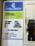Challenger CEH3225 225A 3P 240VAC Circuit Breaker