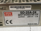 Mean Well SD-25A-24 Switching Power Supply IN:DC12V(9.2-18V) 3.2A Out: 24V 1.1A