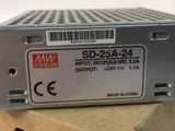 Mean Well SD-25A-24 Switching Power Supply IN:DC12V(9.2-18V) 3.2A Out: 24V 1.1A