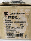 Cutler-Hammer FW3080JL FW40K 80A 3 Pole Circuit Breaker