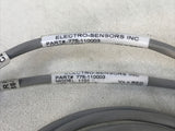 LOT OF 2 Electro-Sensors 775-110003 1101 Shaft Speed Sensor 5-24VDC 4A 10’ Cable