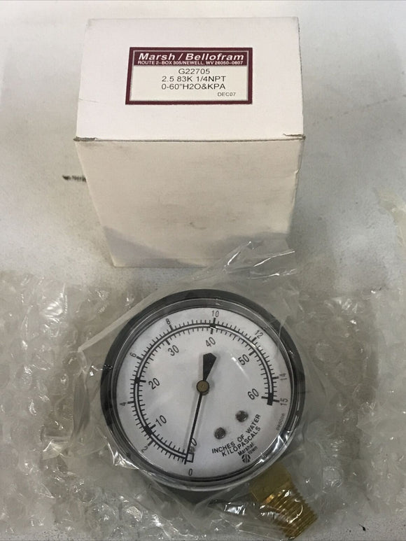 Marsh Bellofram G22705 Gauge 2-1/2