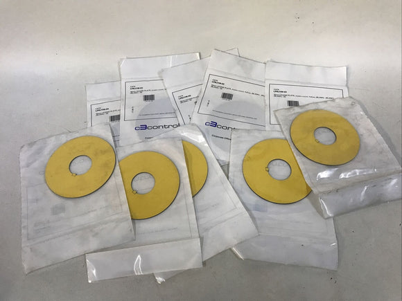 (LOT OF 10) C3 Controls LPRJYW-00 Blank Yellow Jumbo Round Legend Plate 30mm