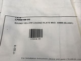 (LOT OF 10) C3 Controls LPRMYW-00 Blank Yellow Legend Button Label Plate 30mm
