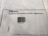 (LOT OF 10) C3 Controls LPRMYW-00 Blank Yellow Legend Button Label Plate 30mm