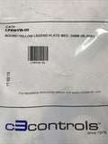 (LOT OF 5) C3 Controls LPRMYW-00 Blank Yellow Legend Button Label Plate 30mm