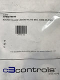 (LOT OF 5) C3 Controls LPRMYW-00 Blank Yellow Legend Button Label Plate 30mm
