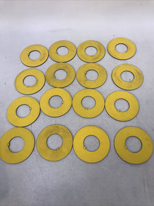 (LOT OF 12) C3 Controls LPRMYW-00 Blank Yellow Legend Button Label Plate 30mm