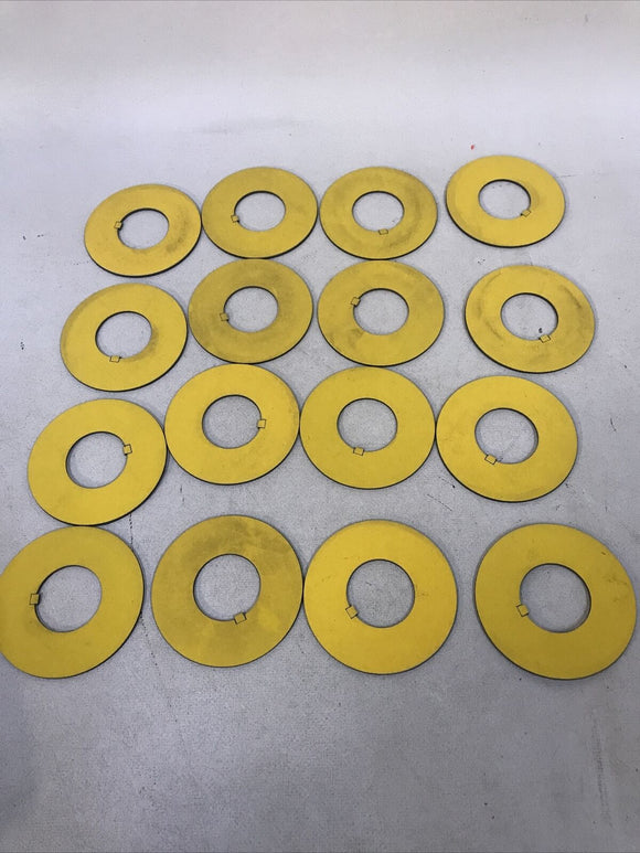 (LOT OF 12) C3 Controls LPRMYW-00 Blank Yellow Legend Button Label Plate 30mm