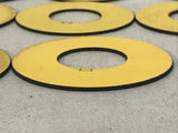 (LOT OF 12) C3 Controls LPRMYW-00 Blank Yellow Legend Button Label Plate 30mm