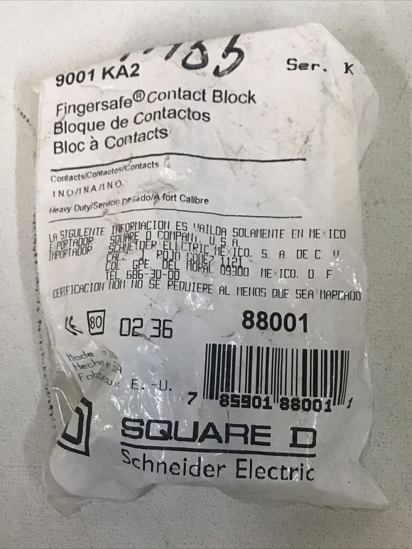 Square D 9001-KA2 Contact Block 9001KA2 Ser K