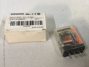 Siemens 3TX7110-5BB03C Relay Plug-In General Purpose 15A 12VDC Coil SPDT