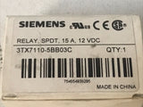 Siemens 3TX7110-5BB03C Relay Plug-In General Purpose 15A 12VDC Coil SPDT